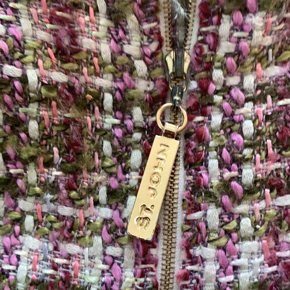ST JOHN SPORT size M pink tweed jacket in great condition - Picture 4 of 8